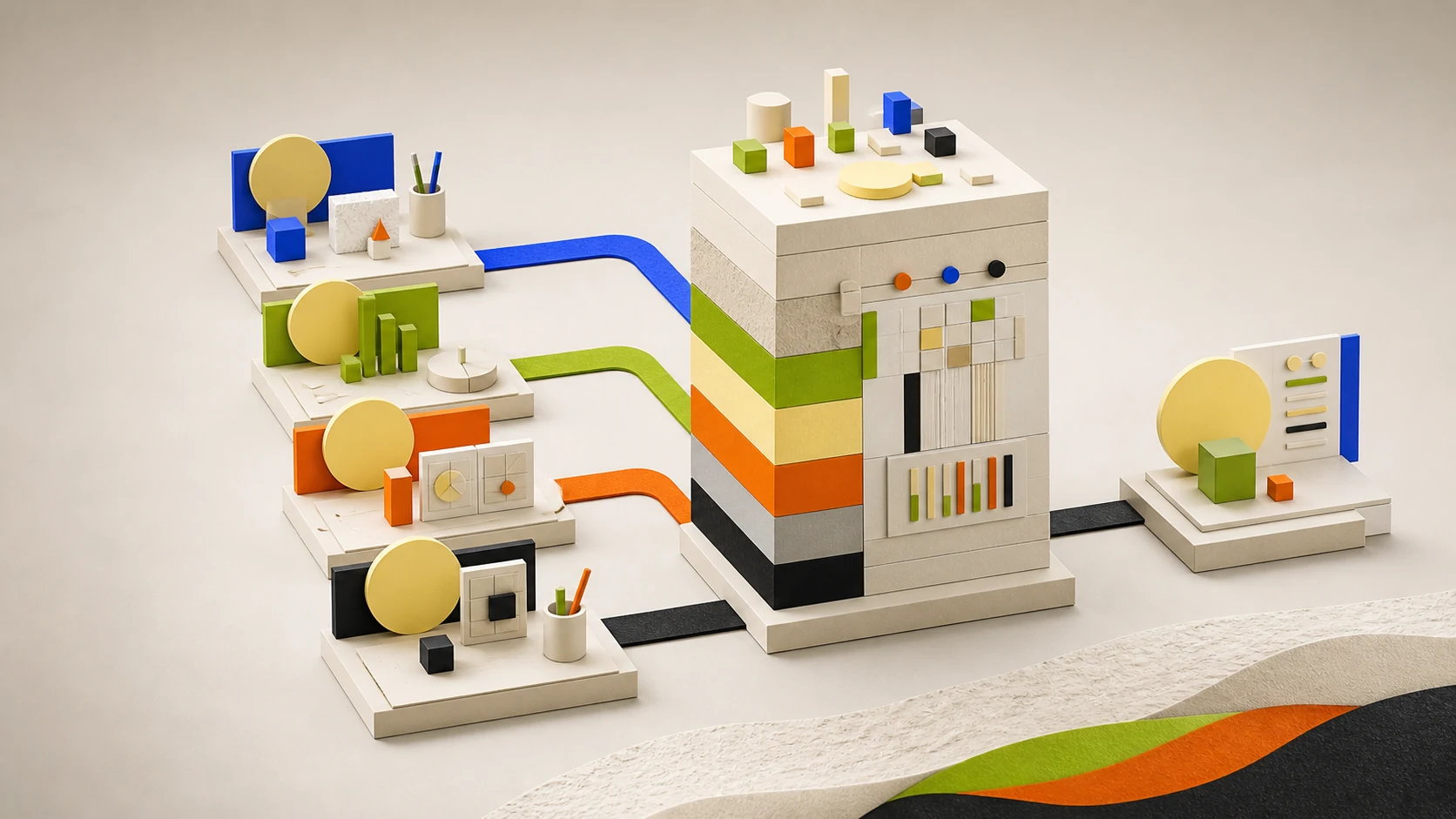 Illustration of people and learning resources beside stacked cost blocks.