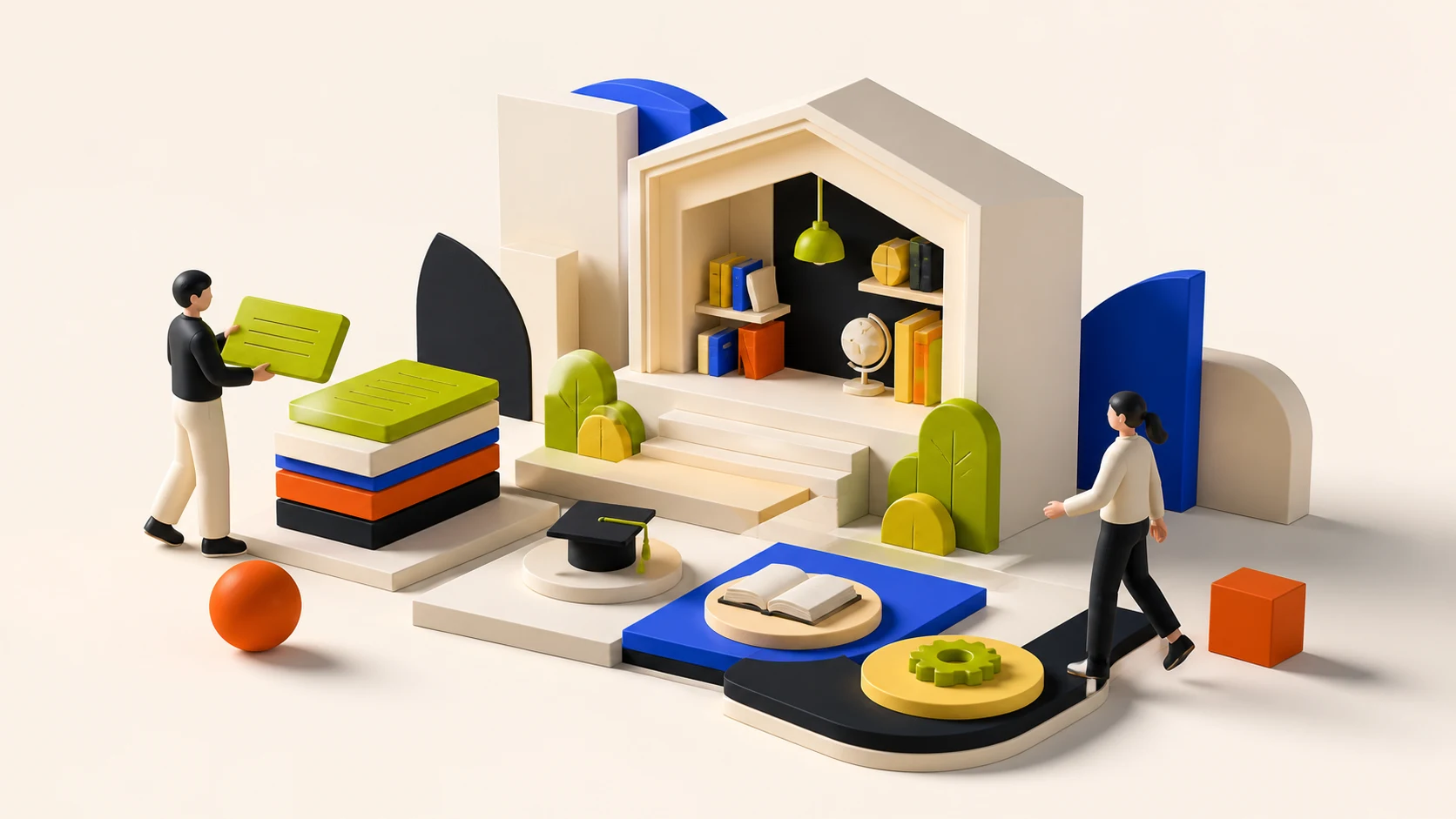 Learning modules assembled into a useful customer training path