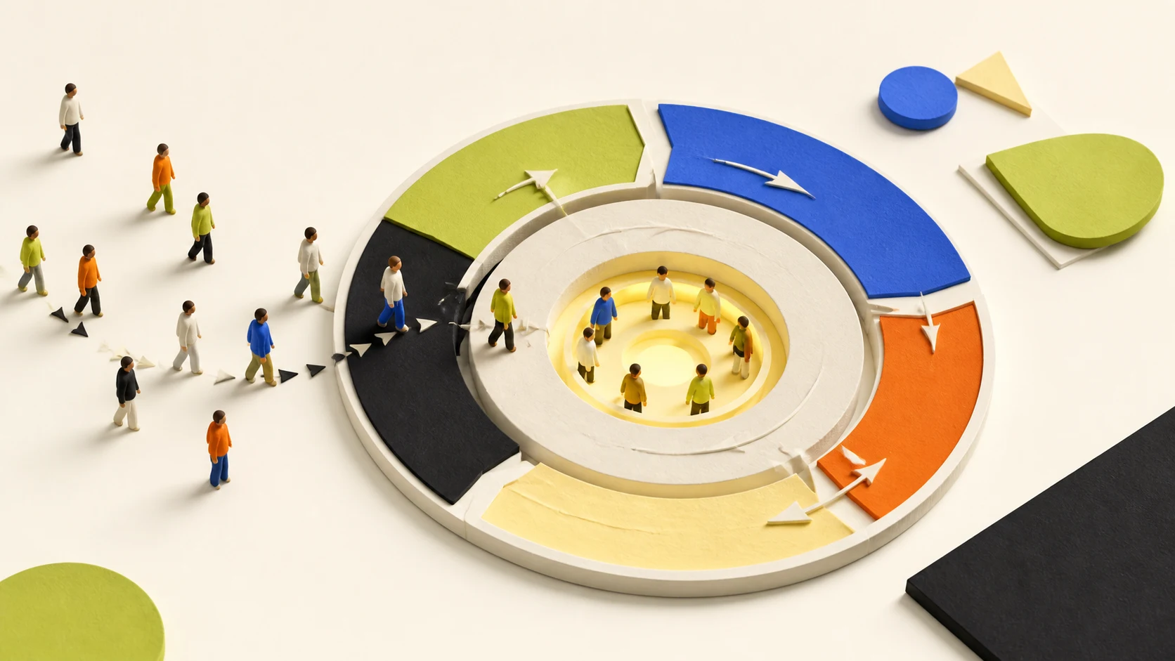 Users building momentum inside a product adoption flywheel